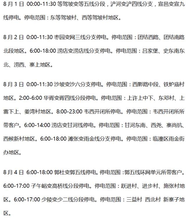 临潼最新停电信息及影响分析